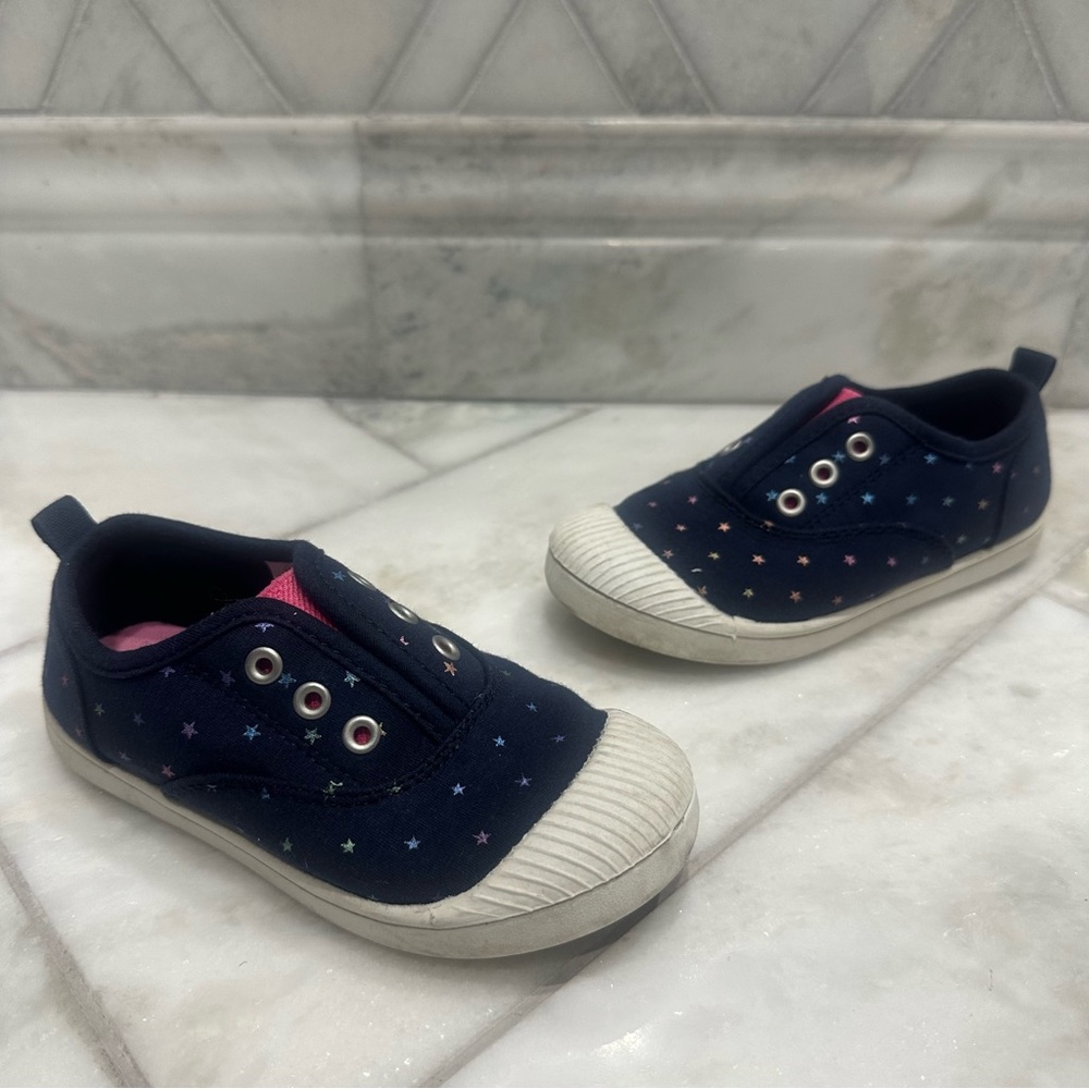 Size 10 Toddler Girls Rainbow Stars Sneaker Gym Shoes
